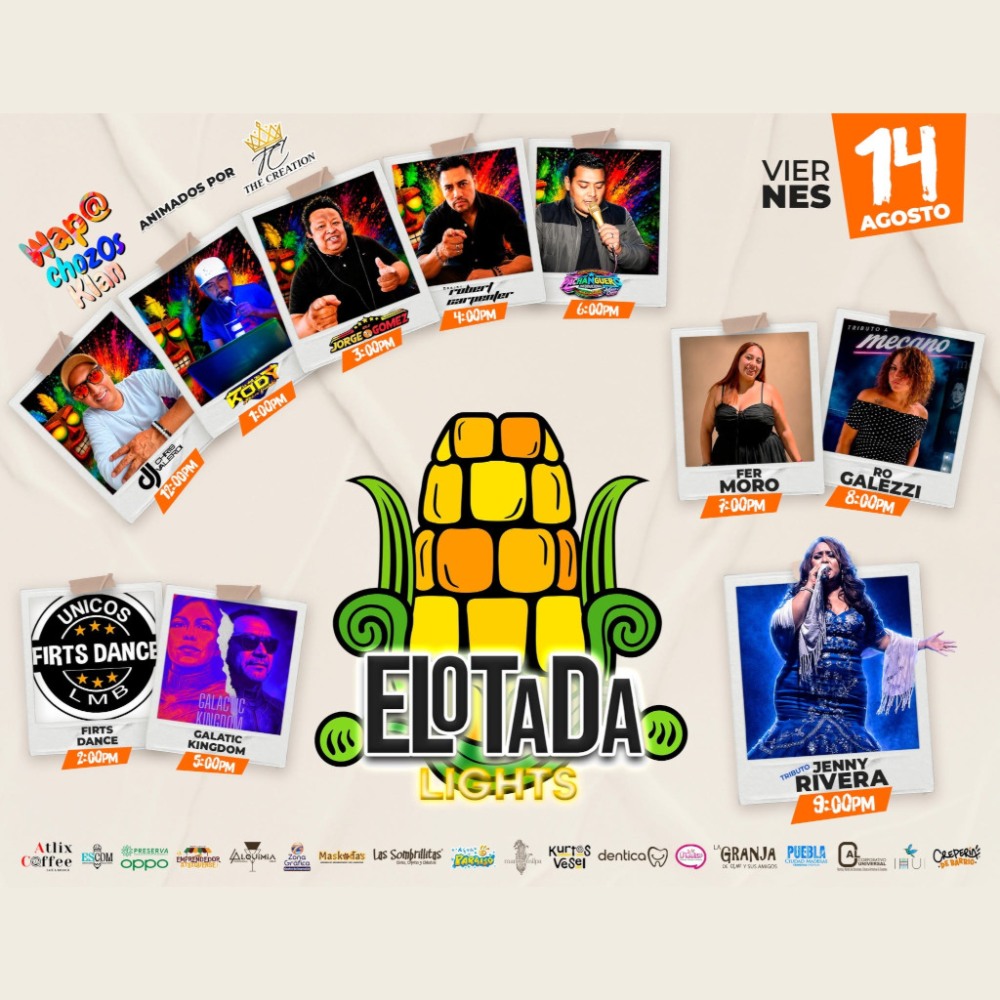 Cartelera 14 de agosto Elotada Atlixco 2026