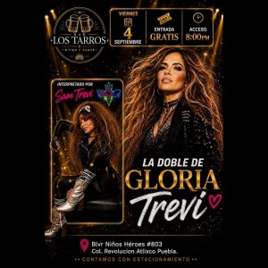 Doble de Gloria Trevi en Bar Los Tarros