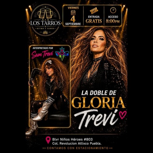 Doble de Gloria Trevi en Bar Los Tarros