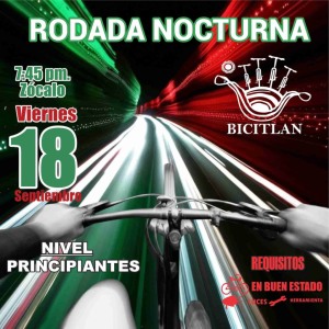 Rodada Nocturna Bicitl�n en Atlixco