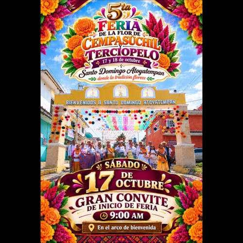 5a Feria de la Flor de Cempas�chil y Terciopelo 2026