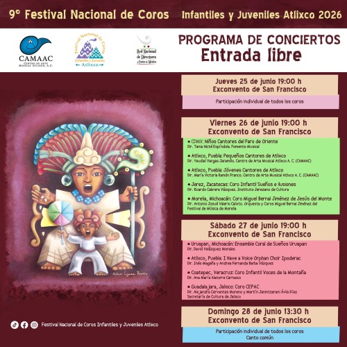 Festival Nacional de Coros Infantiles y Juveniles Atlixco 2026
