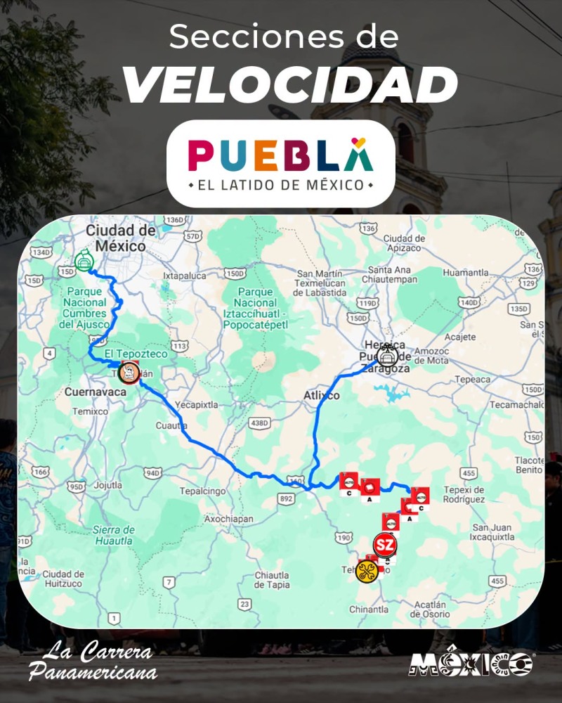 La Carrera Panamericana 2026 pasa por Atlixco
