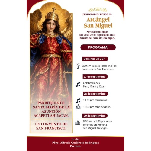 Festividad en honor a San Miguel Arc�ngel 2026