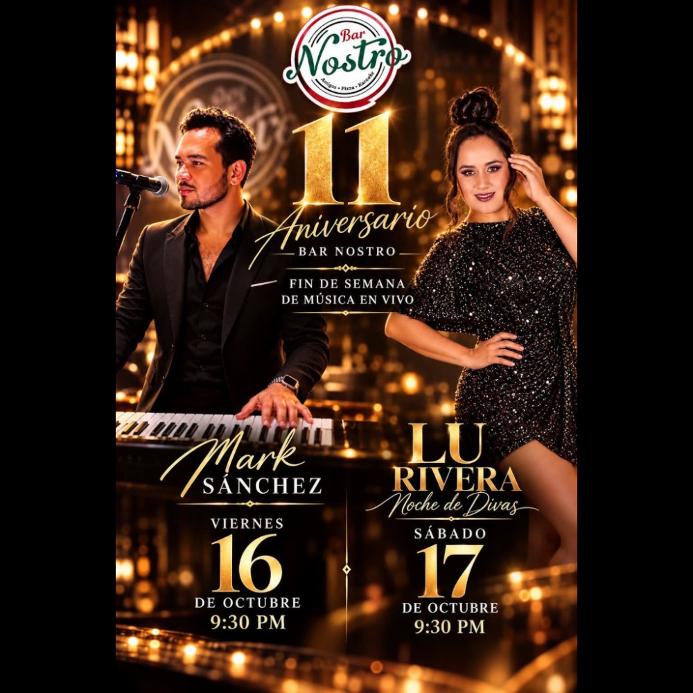 11o Aniversario de Bar Nostro: Mark S�nchez y Lu Rivera en vivo