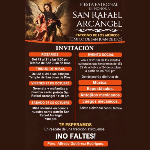 Fiesta Patronal de San Rafael Arc�ngel 2026 en Atlixco