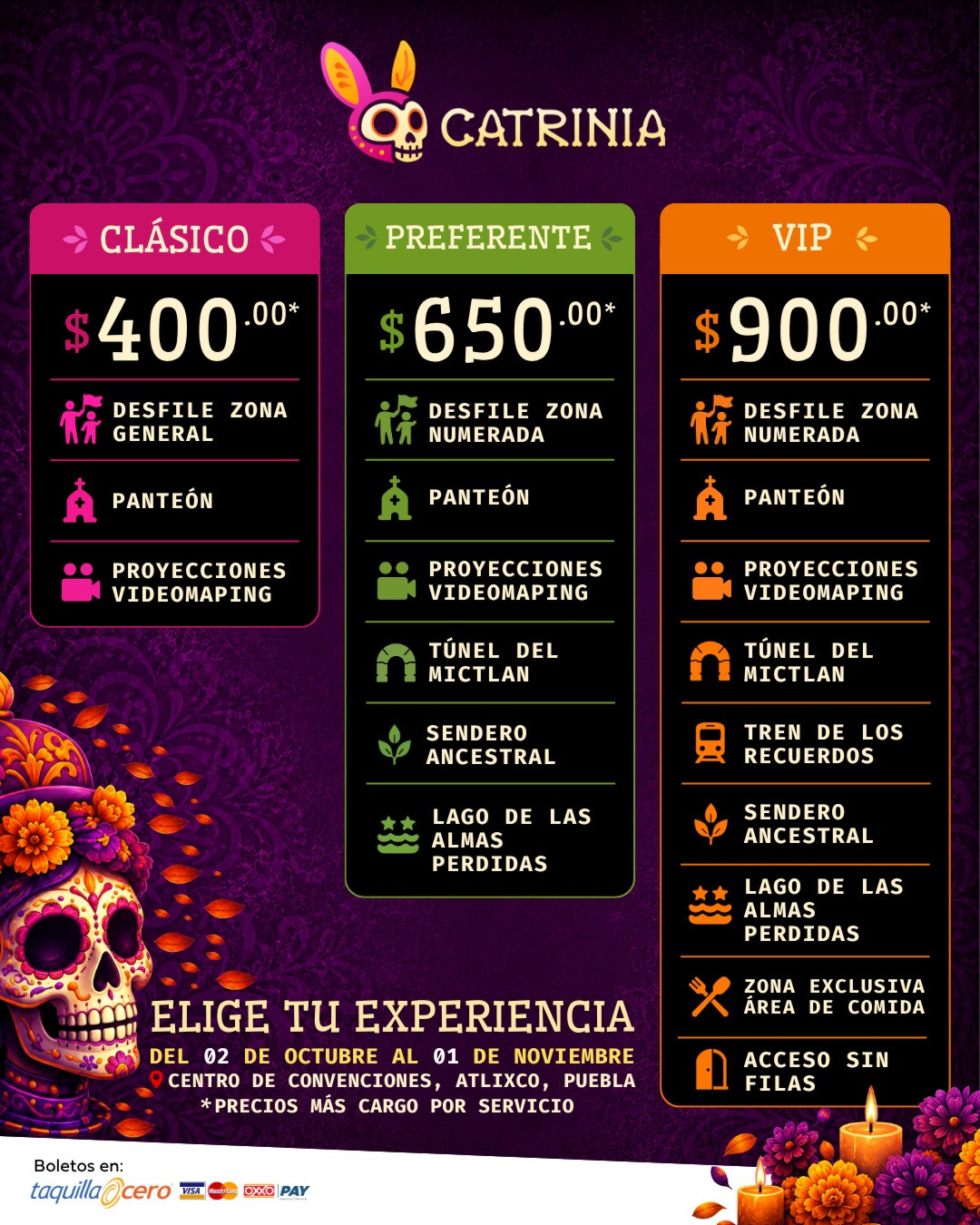Precios Catrinia 2026